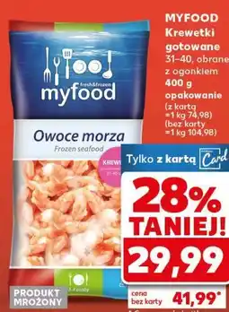 Kaufland Krewetki gotowane 31-40, obrane, z ogonkiem 400 g opakowanie oferta