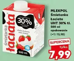 Kaufland Śmietanka łaciata UHT 30% tł. 500 ml opakowanie oferta