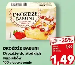 Kaufland Drożdże do słodkich wypieków 100 g opakowanie oferta
