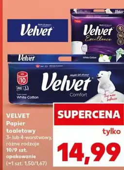Kaufland VELVET Papier toaletowy 3- lub 4-warstwowy, różne rodzaje oferta