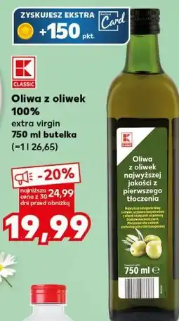 Kaufland Oliwa z oliwek 100% extra virgin oferta