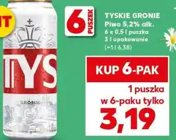 Kaufland TYSKIE GRONIE Piwo 5,2% alk oferta
