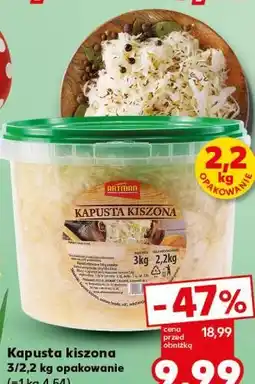 Kaufland Kapusta kiszona 3/2,2 kg opakowanie oferta
