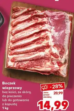 Kaufland Boczek wieprzowy bez kości, ze skórą, do pieczenia lub do gotowania z kapustą oferta