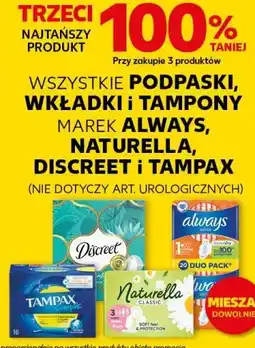 Kaufland Podpaski, wkładki i tampony oferta