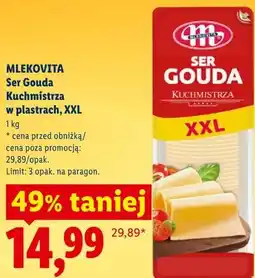 Lidl Ser Gouda Kuchmistrza w plastrach, XXL oferta