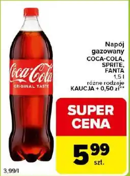 Carrefour Express Napój gazowany COCA-COLA, SPRITE, FANTA oferta