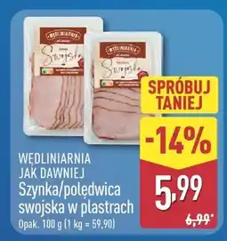 ALDI Szynka/polędwica swojska w plastrach oferta