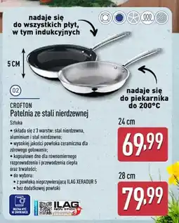 ALDI Patelnia ze stali nierdzewnej 28 cm oferta