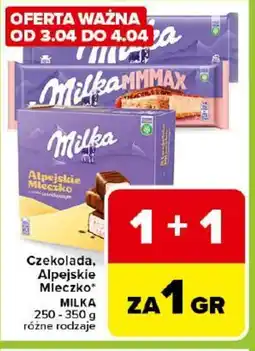 Carrefour Express Alpejskie Mleczko Czekolada, Alpejskie Mieczko MILKA oferta
