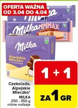 Carrefour Express Czekolada, Alpejskie Mleczko oferta
