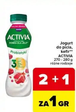 Carrefour Express Jogurt do picia, kefir** ACTIVIA 270-280 g różne rodzaje oferta