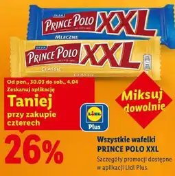 Lidl Wszystkie wafelki PRINCE POLO XXL oferta