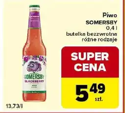 Carrefour Express Piwo Somersby butelka bezzwrotna różne rodzaje oferta