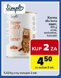 Carrefour Express Karma dla kota drób, wołowina, kurczak oferta