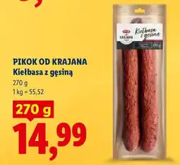 Lidl Kiełbasa z gęsiną oferta