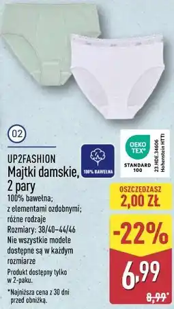 ALDI Majtki damskie, 2 pary oferta