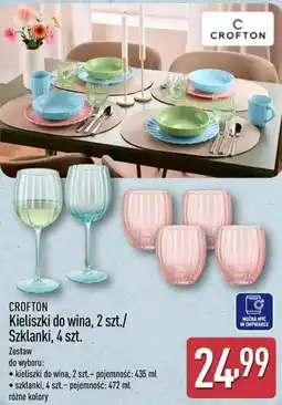 ALDI Kieliszki do wina, 2 szt./ Szklanki, 4 szt oferta