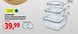 Lidl Zestaw szklanych pojemników do przechowywania żywności oferta