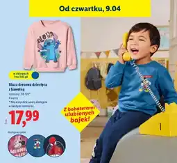 Lidl Bluza dresowa dziecięca z bawełną oferta