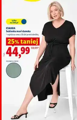 Lidl Sukienka maxi damska oferta