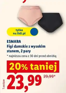 Lidl Figi damskie z wysokim stanem 2 pary oferta