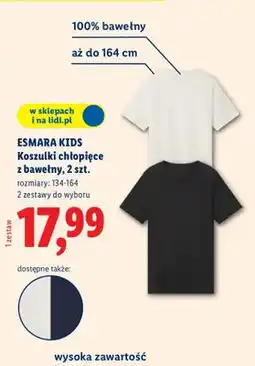 Lidl Koszulki chłopięce z bawełny, 2 szt oferta