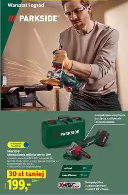 Lidl Akumulatorowa szlifierka kątowa, 20 V oferta