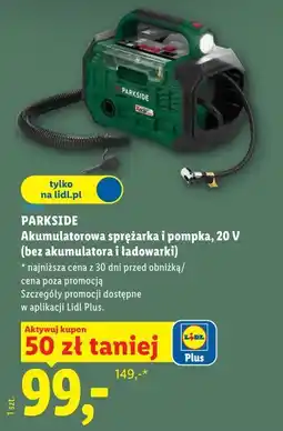 Lidl Akumulatorowa sprężarka i pompka, 20 V (bez akumulatora i ładowarki) oferta