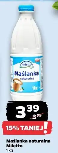 Netto Maślanka naturalna Miletto oferta