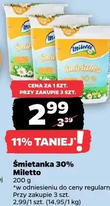 Netto Śmietanka 30% Miletto oferta