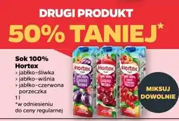 Netto Sok 100% Hortex jabłko-śliwka jabłko-wiśnia jabłko-czerwona porzeczka oferta