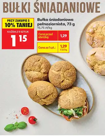 Biedronka Bułka śniadaniowa Śniadaniowa oferta