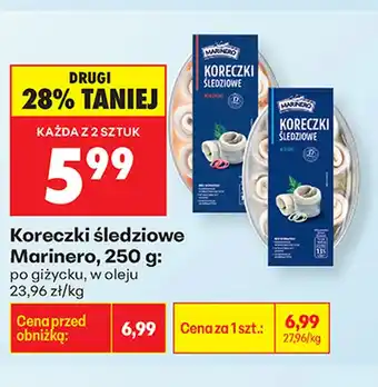 Biedronka Koreczki śledziowe Marinero oferta