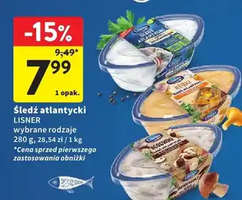 Intermarche Śledź atlantycki Lisner wybrane rodzaje oferta