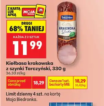 Biedronka Kiełbasa Tarczyński oferta
