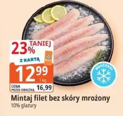 E.Leclerc Mintaj filet bez skóry mrożony 10% glazury oferta