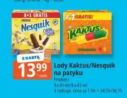 E.Leclerc Lody Kaktus/Nesquik na patyku oferta