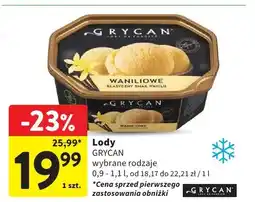 Intermarche Lody Grycan wybrane rodzaje oferta