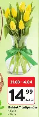 Intermarche Bukiet 7 tulipanów białe żółte oferta