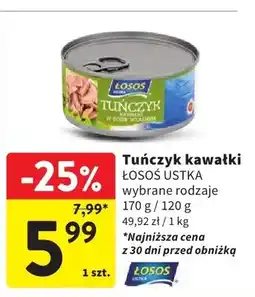 Intermarche Tuńczyk kawałki Losos Ustka wybrane rodzaje oferta
