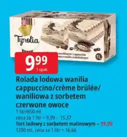 E.Leclerc Rolada lodowa wanilia/cappuccino/crème brûlée/waniliowa z sorbetem czerwone owoce oferta