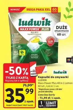 Intermarche Kapsułki do zmywarki Maxx Power Plus All In 1 Lemon oferta
