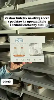 Pepco Zestaw butelek na oliwę i ocet z podstawką oferta