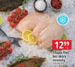 E.Leclerc Tilapia filet bez skóry mrożony 30% glazury oferta