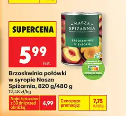 Biedronka Brzoskwinie połówki Nasza Spiżarnia oferta