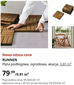 IKEA RUNNEN Płyta podłogowa, ogrodowa, akacja RUNNEN oferta