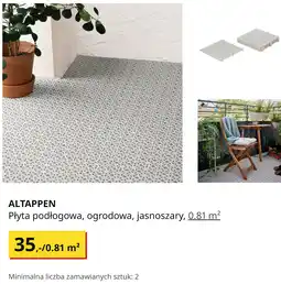 IKEA ALTAPPEN Płyta podłogowa, ogrodowa, jasnoszary, 0.81 m² oferta