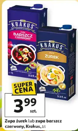 Auchan Zupa żurek lub zupa barszcz czerwony, Krakus oferta