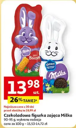 Auchan Czekoladowa figurka zająca Milka 90-95 g, wybrane rodzaje oferta